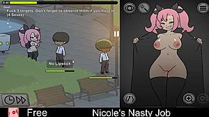 nicole dives into her nasty interactive erotic game