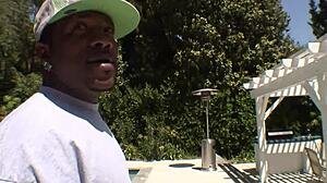 lisa ann milks shorty mac's massive black cock with her big tits
