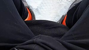 Jerking off in public park—right near strangers!