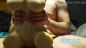 He penetrates petite slut deep until cumming inside her pussy