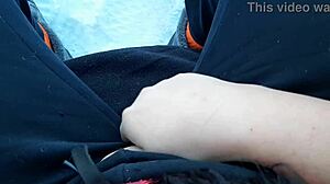 Jerking off in public park—right near strangers!