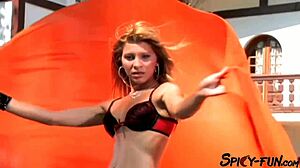 blonde slut moans as 10 inch bbc pounds her ass deep