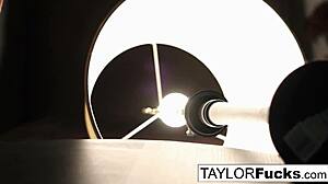 Taylor Vixen fingers herself wildly in hotel room!