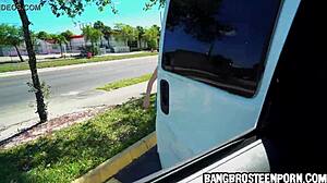 Will Cute Blonde Teen Risk Bus Cash Fun?