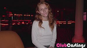 Shy Redhead Auditions Stripping with Tight Pussy Tease