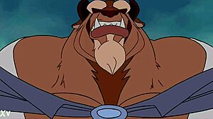 beast bodybuilder muscles bulge furry growth cock throbbing huge