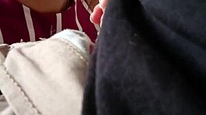 Roommate Blows Sister's Husband Secret Bedroom Close-Up