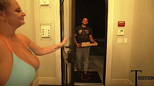 bbc special delivery stuffs fat milf's throat and pussy in interracial group swingers fuck!