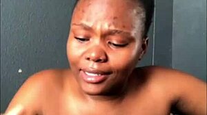 damn this fat ass big pussy ebony bitch practices deepthroat and squirts huge with dildo