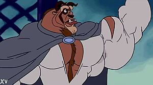 beast bodybuilder muscles bulge furry growth cock throbbing huge