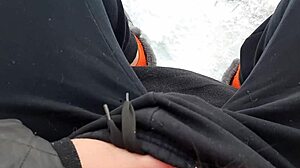 Jerking off in public park—right near strangers!