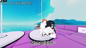 Big cock bends her over for rough doggy ass pounding!