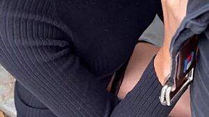 Public flashing turns into risky doggystyle with teen influencer