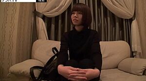 Japanese big tits babe toys and sucks in full version