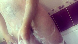 caught him showering so i washed sucked his cock and swallowed