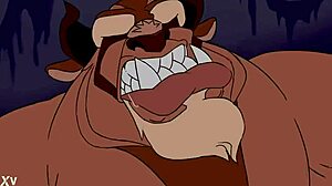 beast bodybuilder muscles bulge furry growth cock throbbing huge