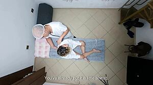 innocent patient bent over desk as doctor fills her tight ass with cum