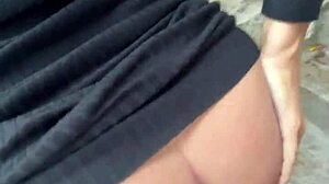 Public flashing turns into risky doggystyle with teen influencer