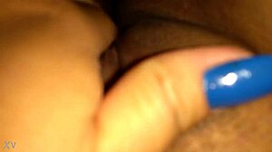 woman fingers dripping wet sticky pussy in intense masturbation session nonstop