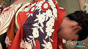 hey asian brunette, that kimono pose got you creampie wet in cowgirl and doggystyle?