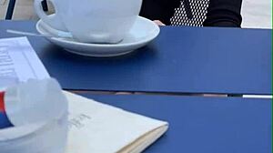 Public flashing turns into risky doggystyle with teen influencer