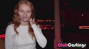 Shy Redhead Auditions Stripping with Tight Pussy Tease