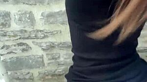 Public flashing turns into risky doggystyle with teen influencer