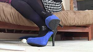 Beautiful Latina Doctor's Suede Heels Drive Patient Wild In Hospital Fetish