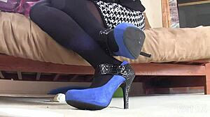 Beautiful Latina Doctor's Suede Heels Drive Patient Wild In Hospital Fetish