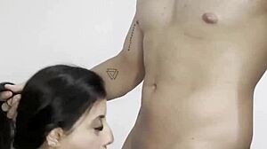 Novinha rides cock apartment movie creampie POV