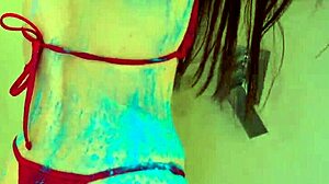 Horny Greek Couple's Kinky Pov Shower Fuck Splashes Color