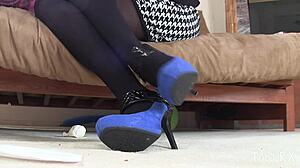 Beautiful Latina Doctor's Suede Heels Drive Patient Wild In Hospital Fetish