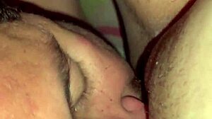 Wife's huge clit sucked on cam, wet pussy moans rich