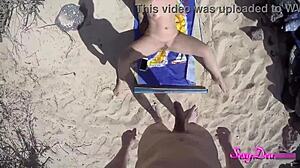 Sensual beach POV doggystyle with sexydeas rocks