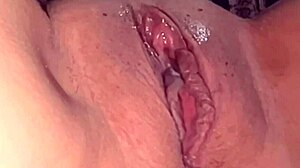 my shaved pink pussy throbs 27 days post-virginity loss close-up