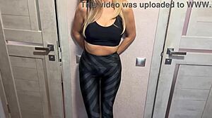 russian stepmom cheats riding stepson cowgirl while husband works pov