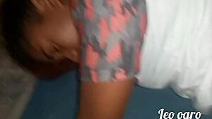 Brazilian Brunette Myllena Rios Bent Over Ebony Doggystyle Street!