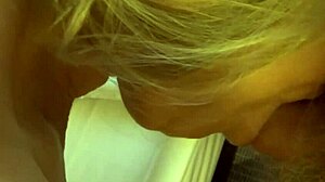 Naughty housewife gags deep on monster cock homemade.