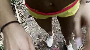 wanna see monika fox's topless jungle quickie blowjob cumshot?