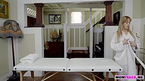 Busty stepmom massaged and fucked by stepson