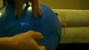 sophie i meant balloons... fingering my hairy pussy with toys in bathroom webcam