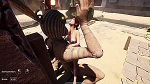 ancient statue ravages lara croft's holes with massive creampie gangbang