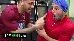 i get caught by bodega guys and they tag team my busty pink-haired body with lily lou vibes