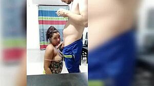 Colombian Maid's Big Natural Tits Bounce During House Fuck