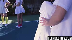 big tits besties join me for pov foursome with sloppy 69 pussy licking and cum swallow