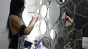 tranny babe teases in behind the scenes footage