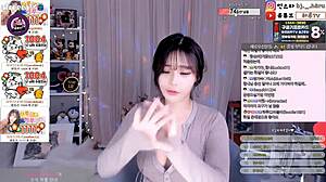 sexy korean big tits babe dances erotically for fans