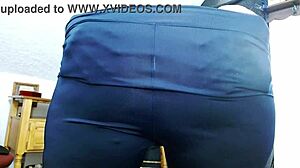 dawn's fat ass shakes in tight leggings during intense orgasm denial tease