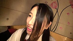 japanese busty schoolgirl's huge saggy tits get secret oily massage tease