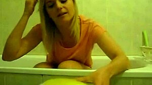 sophie i meant balloons... fingering my hairy pussy with toys in bathroom webcam